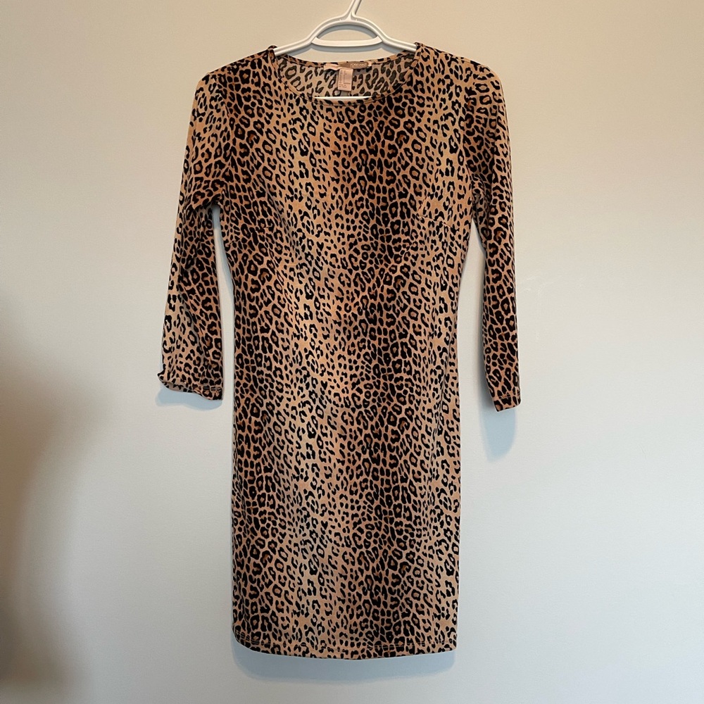 Cheetah Print Mini Dress - Picture 2 of 7
